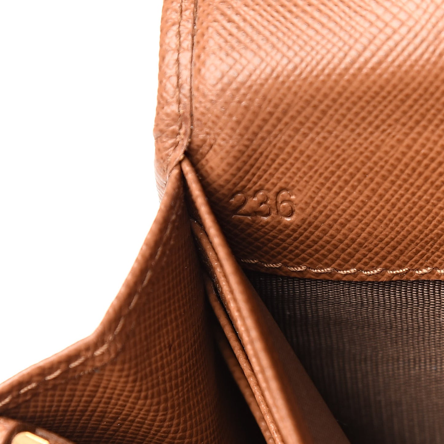 Saffiano Metal Continental Flap Wallet Caramel