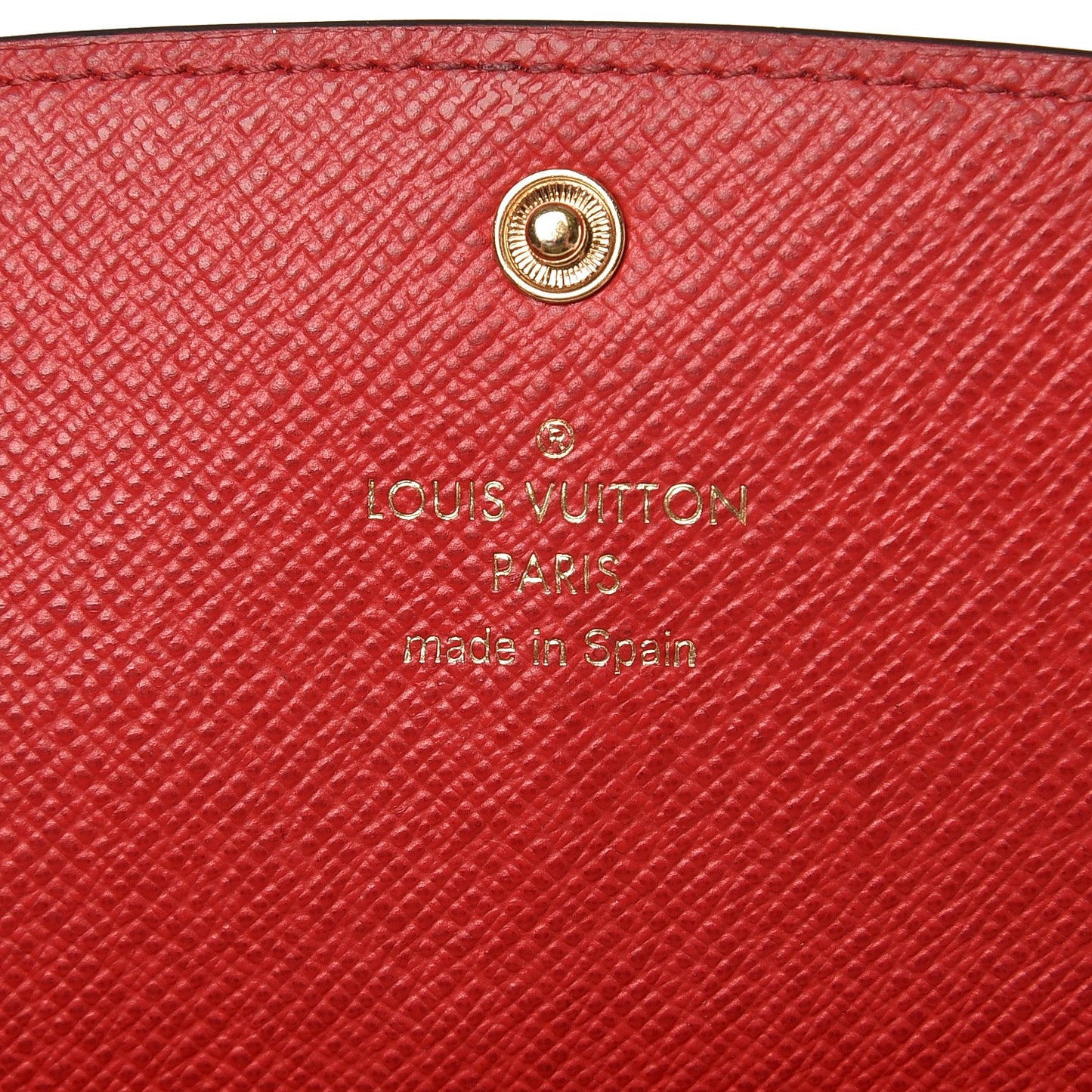 Damier Ebene Emilie Wallet Red