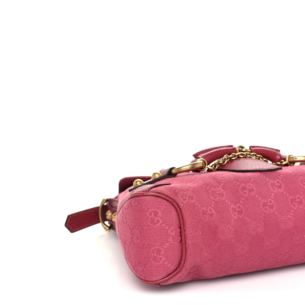 Gucci Monogram Horsebit Chain Flap Bag Fuchsia 7 of 8
