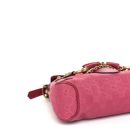 Gucci Monogram Horsebit Chain Flap Bag Fuchsia 7 of 8