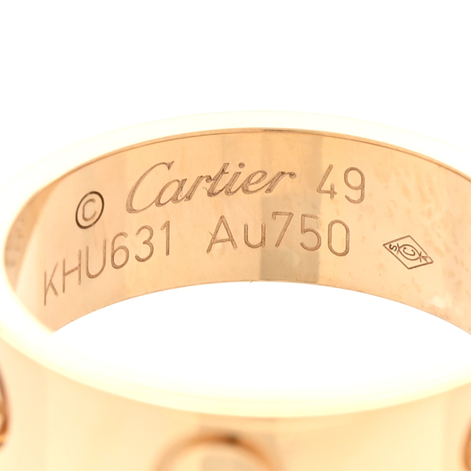 Cartier 18K Yellow Gold 5.5mm LOVE Ring 49 4.75 4 of 6