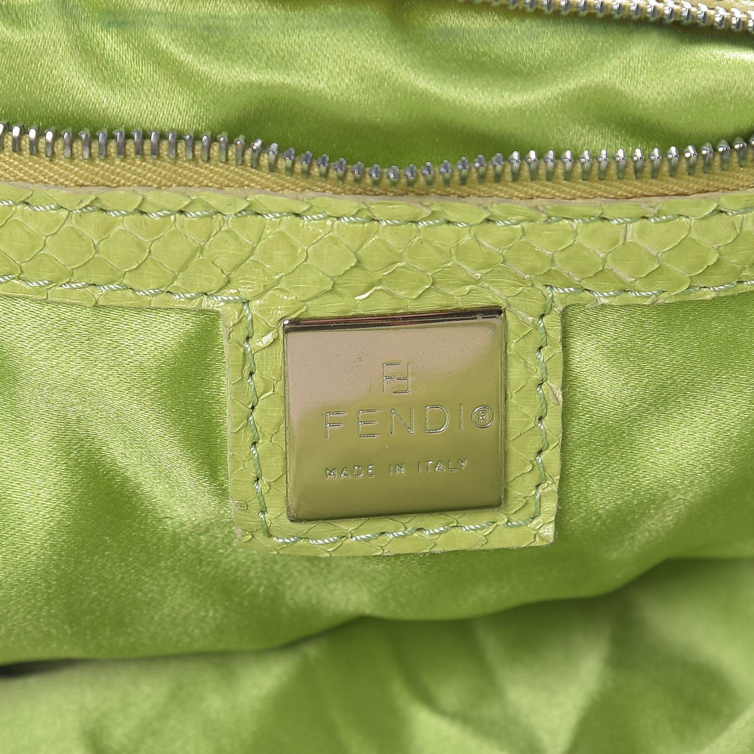 Fendi Canvas Lizard Floral Beaded Tote Multicolor 6 of 9