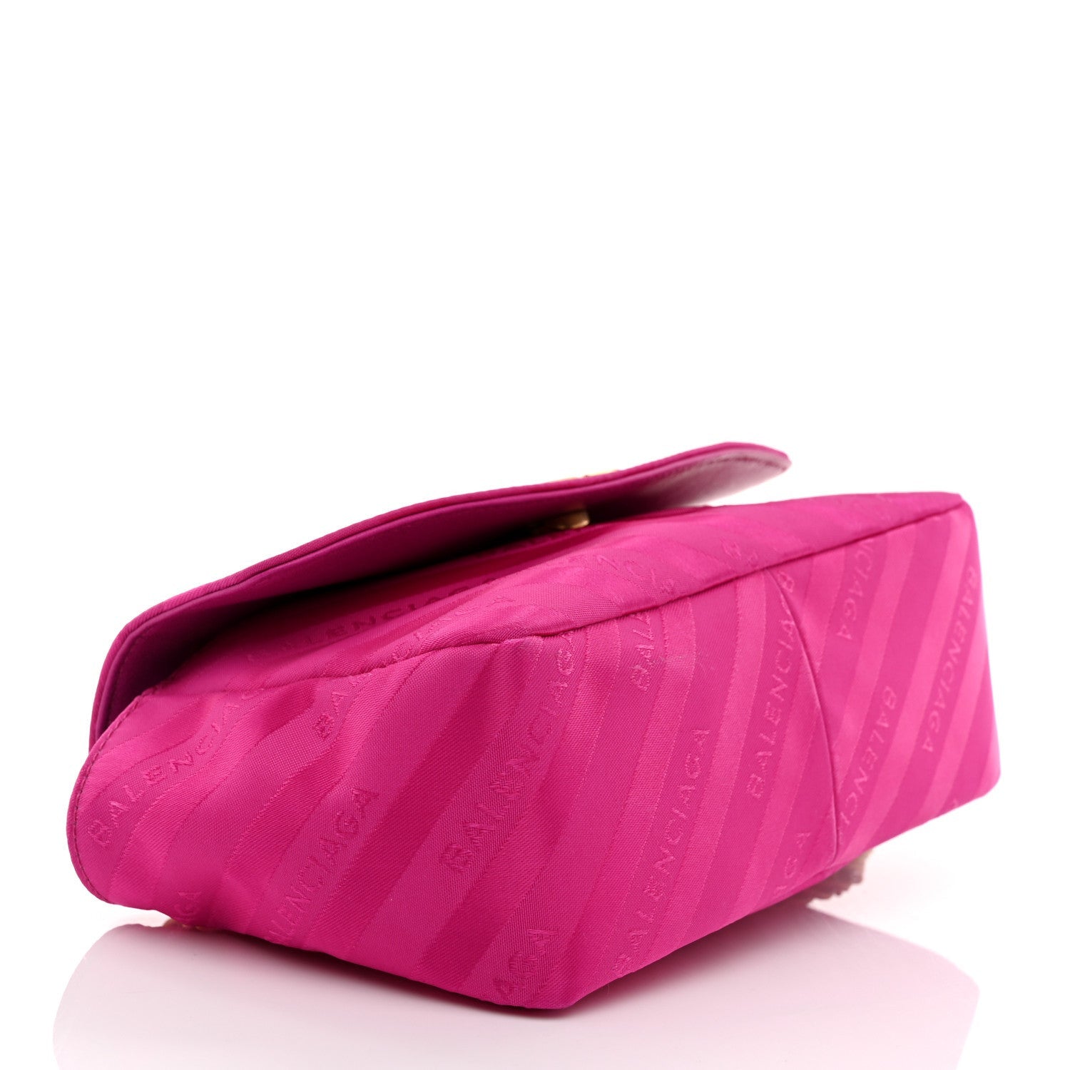 Balenciaga Nylon Jacquard Diagonal Logo S BB Round Shoulder Bag Rose Magenta 4 of 7