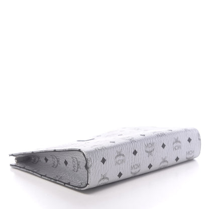 MCM Metallic Visetos Zip Pouch Silver 4 of 9