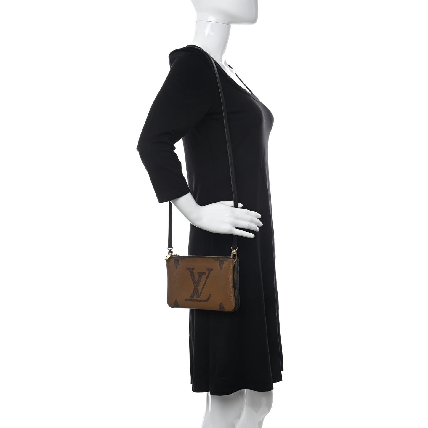 Reverse Monogram Giant Double Zip Pochette