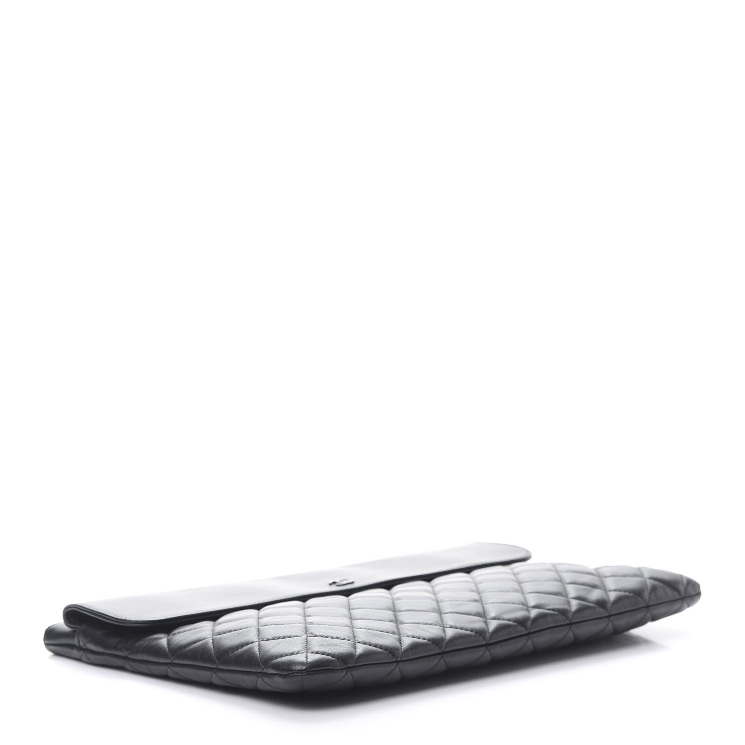 Chanel Lambskin Quilted Large Flap Cosmetic Case Black 4 of 8