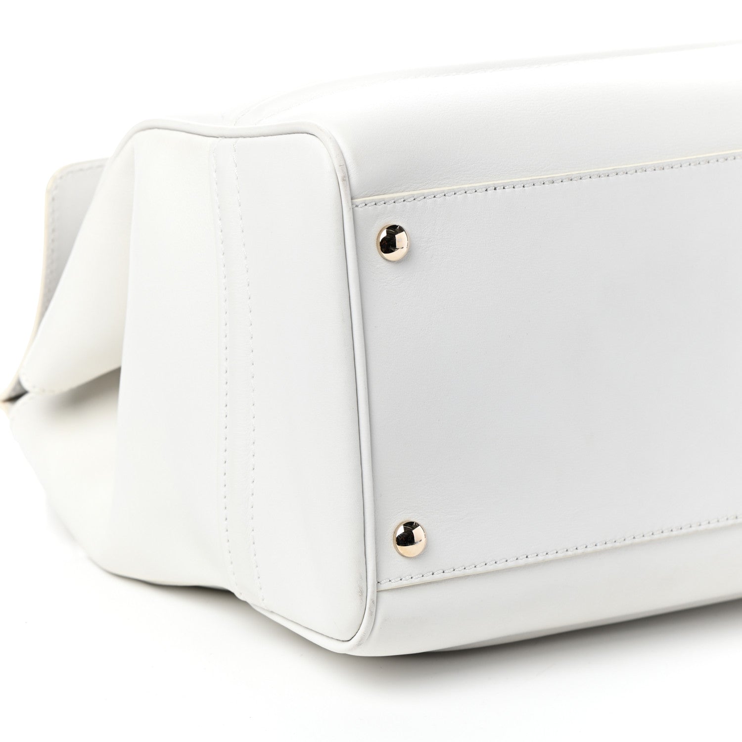 Versace Calfskin Large Palazzo Empire Bag White 11 of 13
