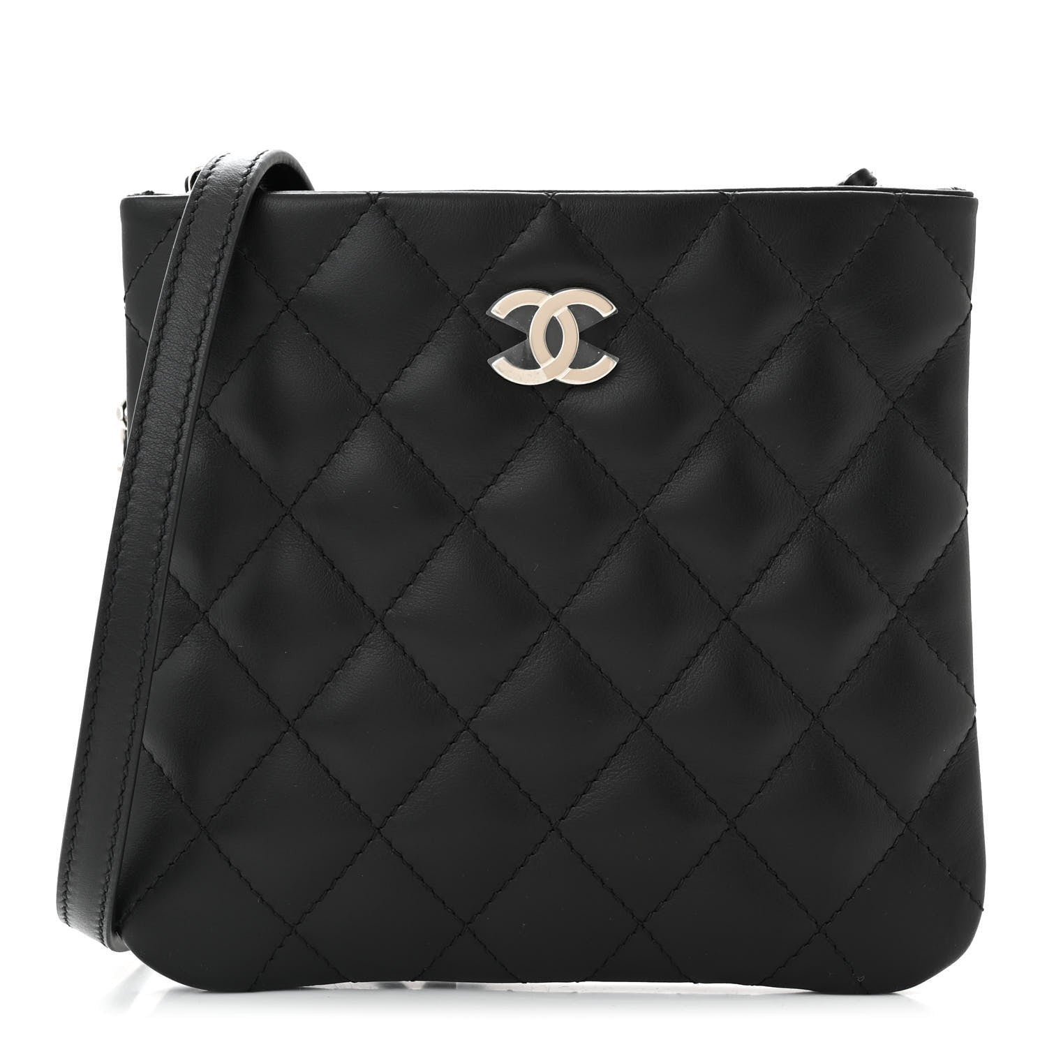 Chanel Lambskin Quilted Crossbody Bag Black 1 of 7