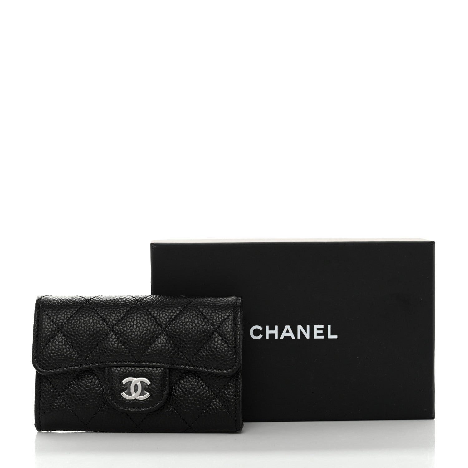 Chanel Caviar Quilted Flap Card Holder Wallet Black 8 of 8