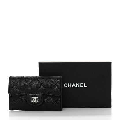Chanel Caviar Quilted Flap Card Holder Wallet Black 8 of 8