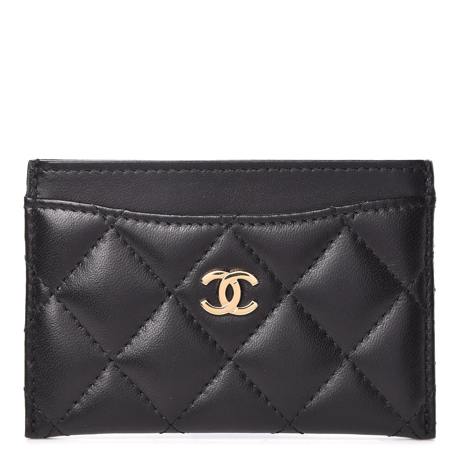 Chanel Lambskin Quilted Card Holder Black 1 of 9