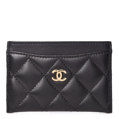 Chanel Lambskin Quilted Card Holder Black 1 of 9