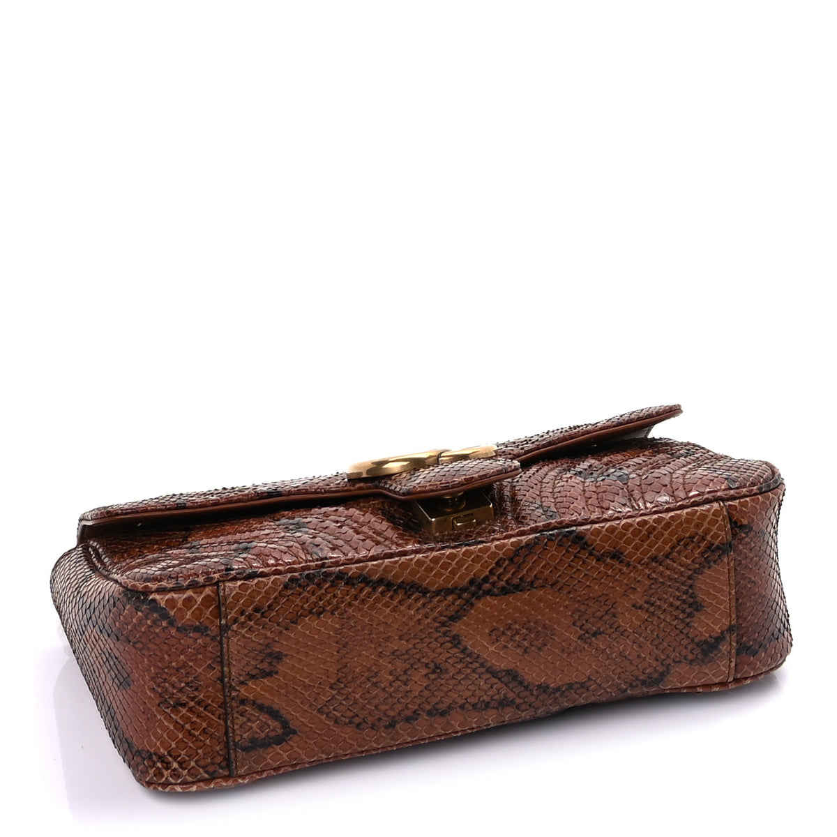 Gucci Python Matelasse Small GG Marmont Shoulder Bag Brown 3 of 8