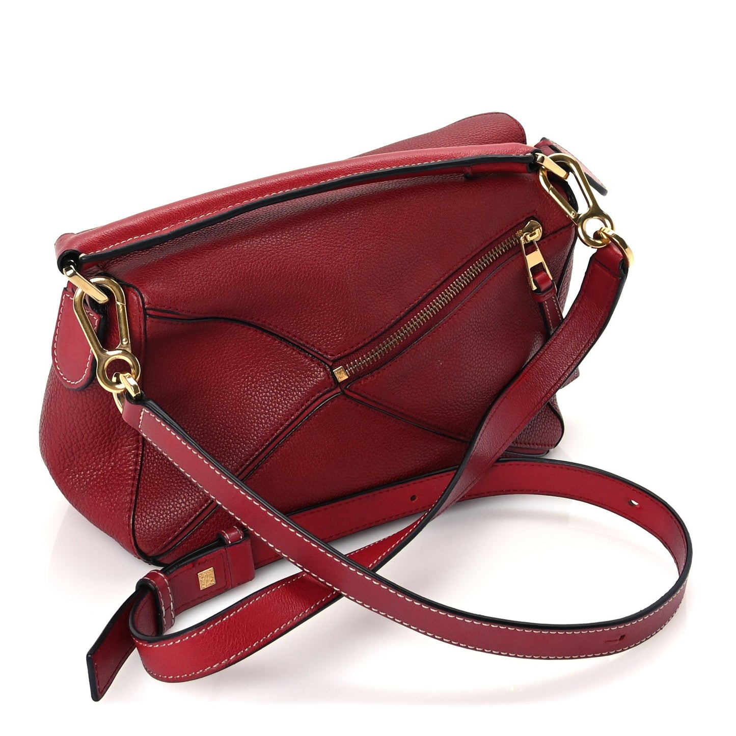 Calfskin Small Puzzle Bag  Rouge