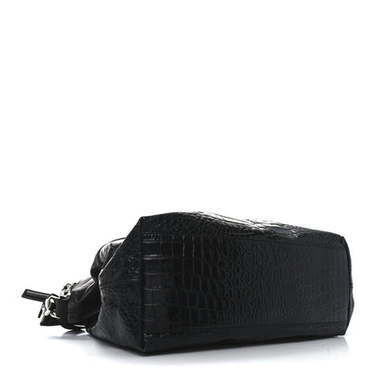 Givenchy Calfskin Crocodile Embossed Medium Nightingale Black 4 of 7