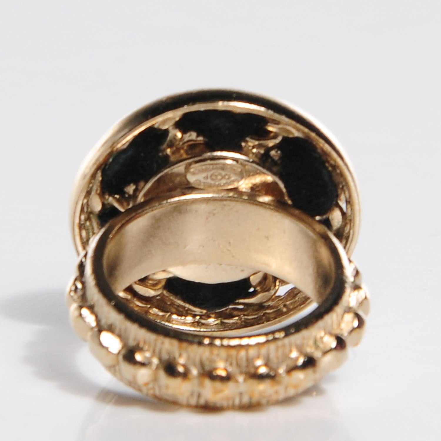 Chanel Pearl CC Chain Ring Gold 6.5 3 of 5