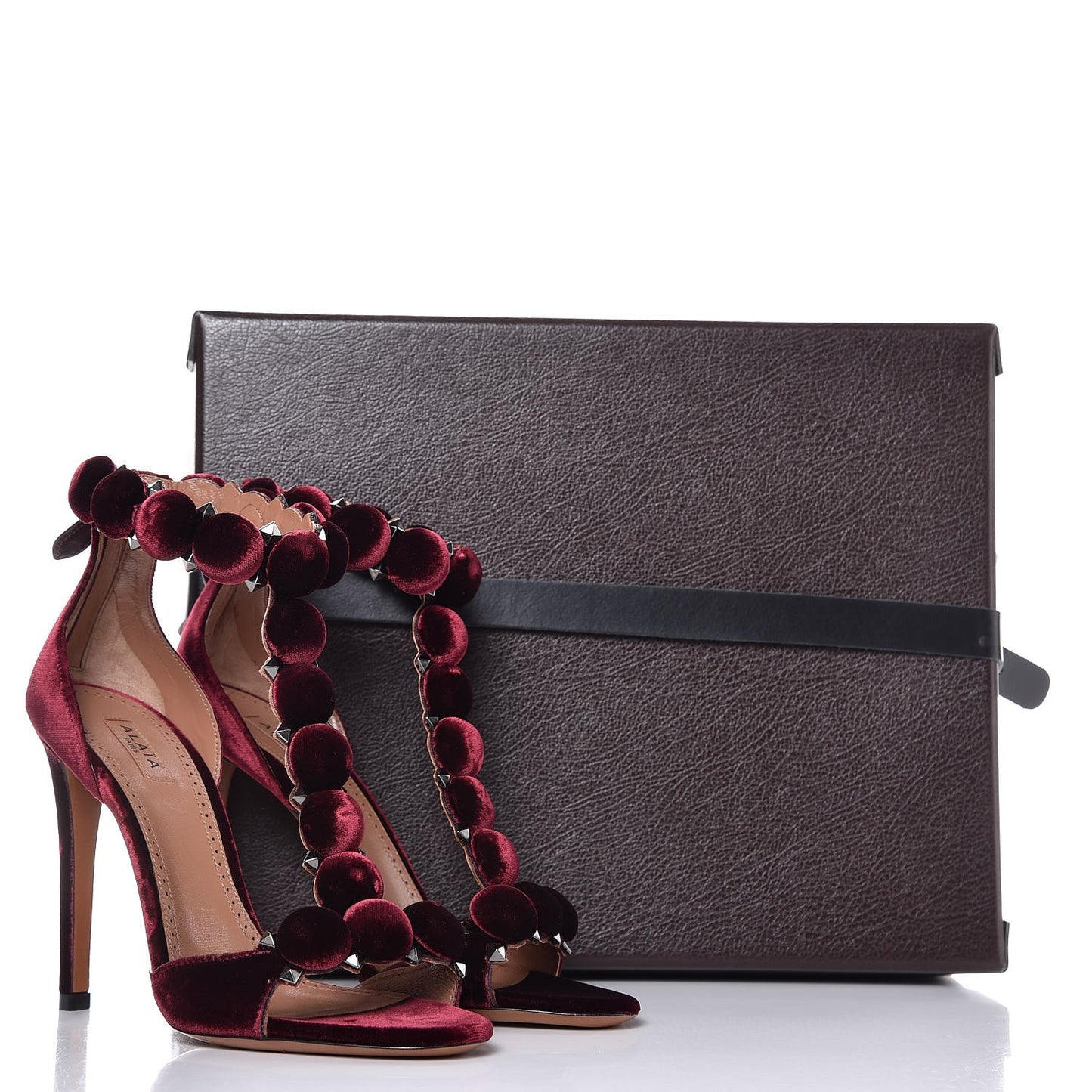 Velours Bombe Sandals 37.5 Pourpre