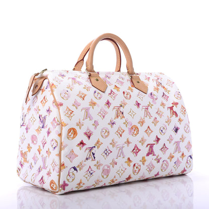 Louis Vuitton Watercolor Aquarelle Speedy 35 White 2 of 9