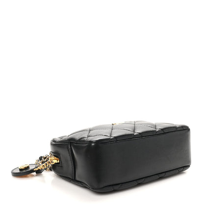 Chanel Shiny Lambskin Quilted Mini Camera Case Black 4 of 7
