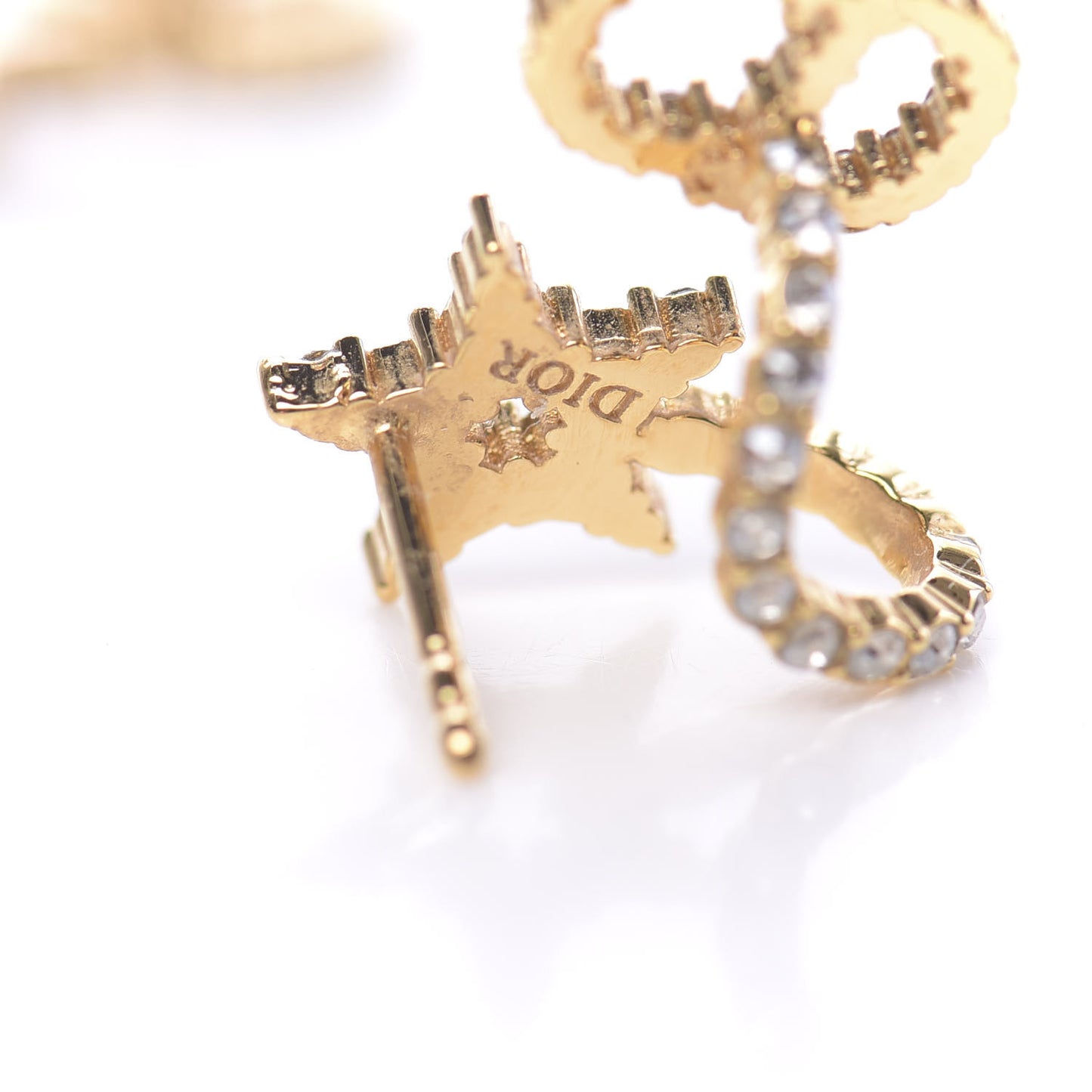 Crystal Clair D Lune Earrings Gold