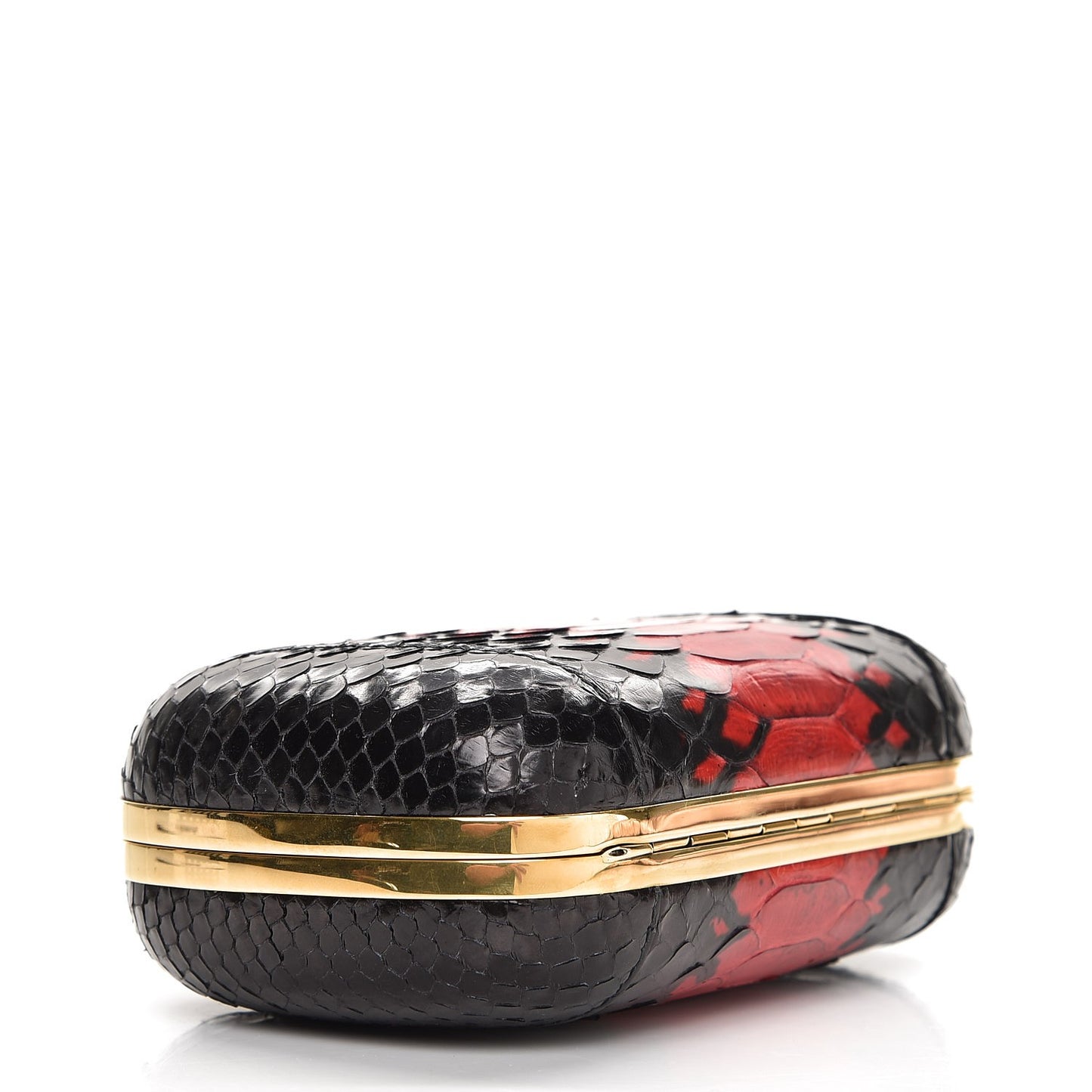 Python Skull Box Clutch Red Black
