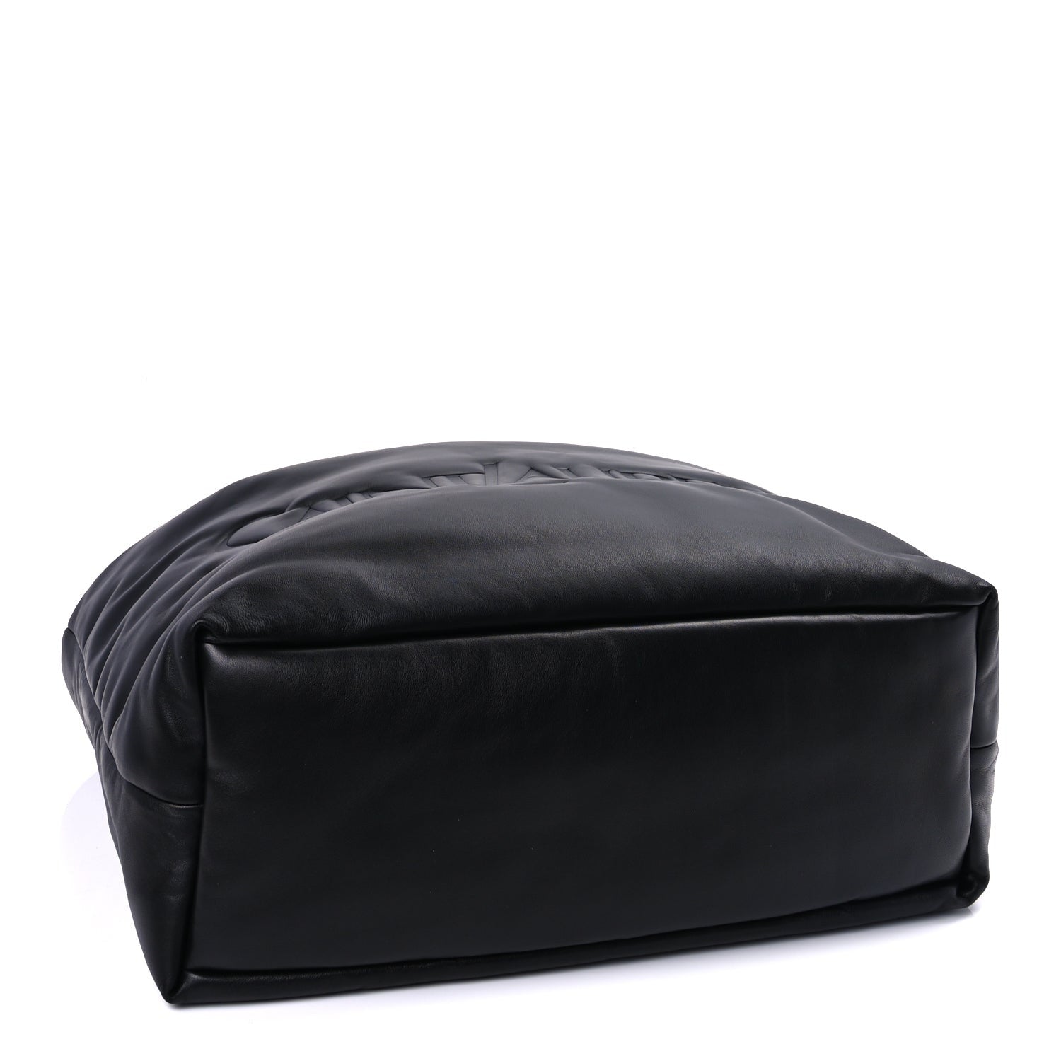 Saint Laurent Lambskin Wide Puffer Tote  Black 3 of 8