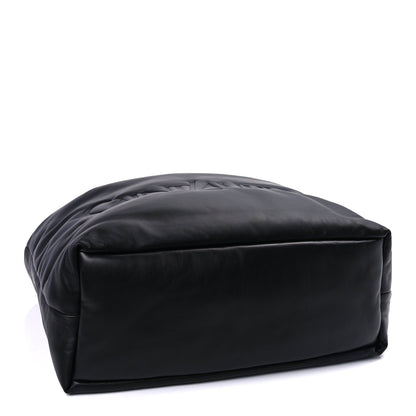 Saint Laurent Lambskin Wide Puffer Tote  Black 3 of 8