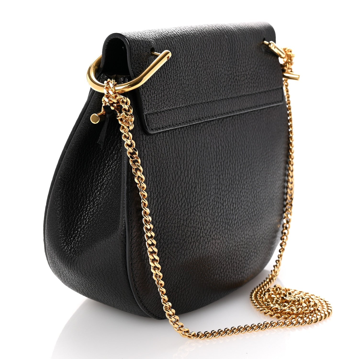 Chloe Grained Lambskin Drew Shoulder Bag Black 2 of 7