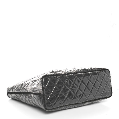 Chanel Vinyl Funny Tweed Patchwork Tote Grey 4 of 10