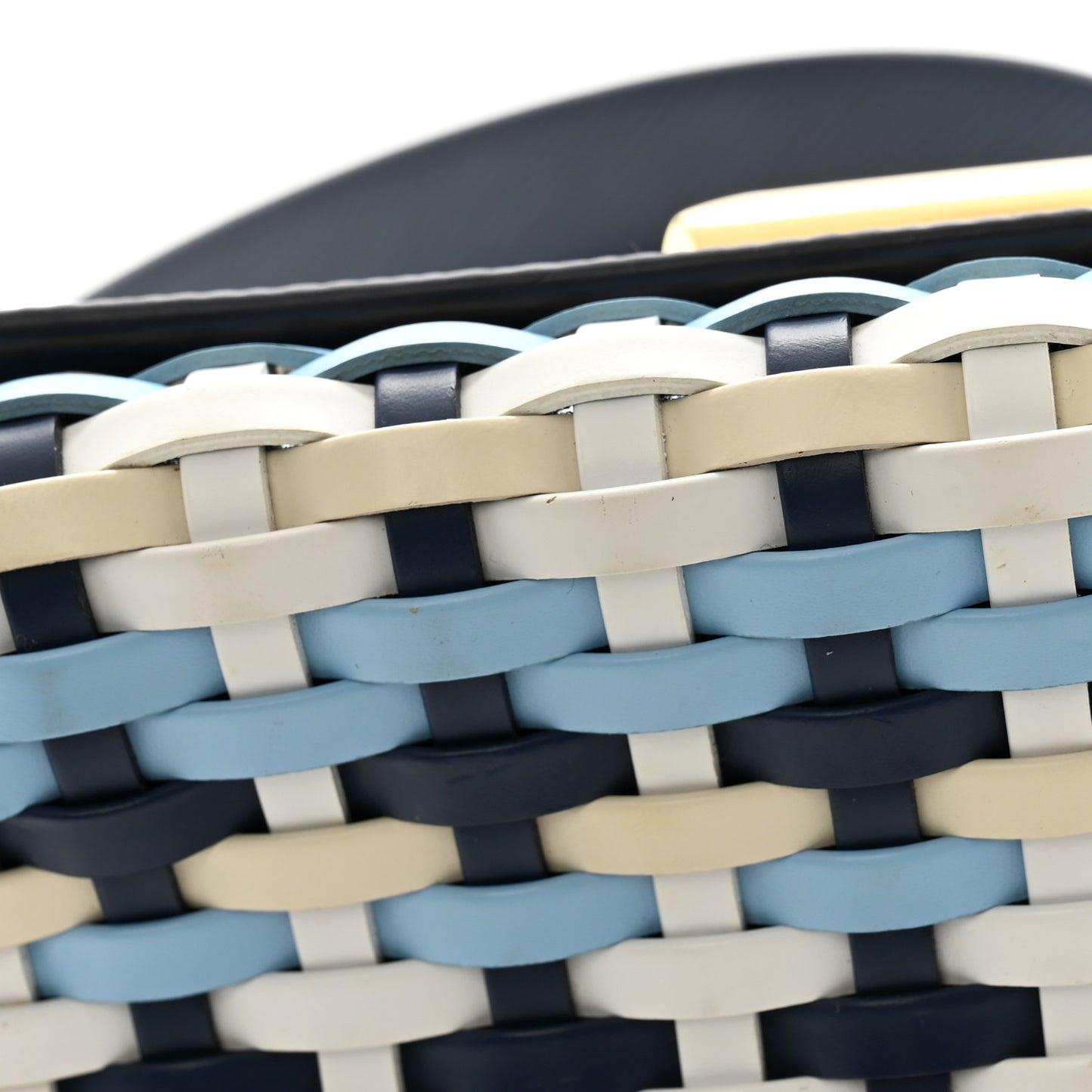 Epi Guinguette Twist Shoulder Bag MM Indigo Blue