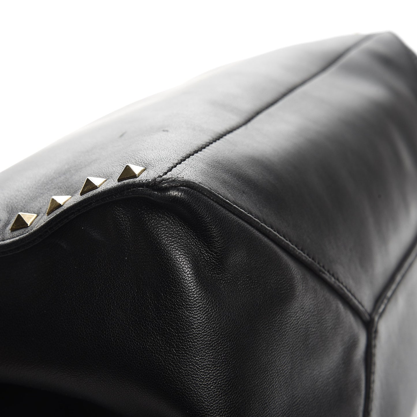 Nappa Medium Rockstud Soft Tote Black