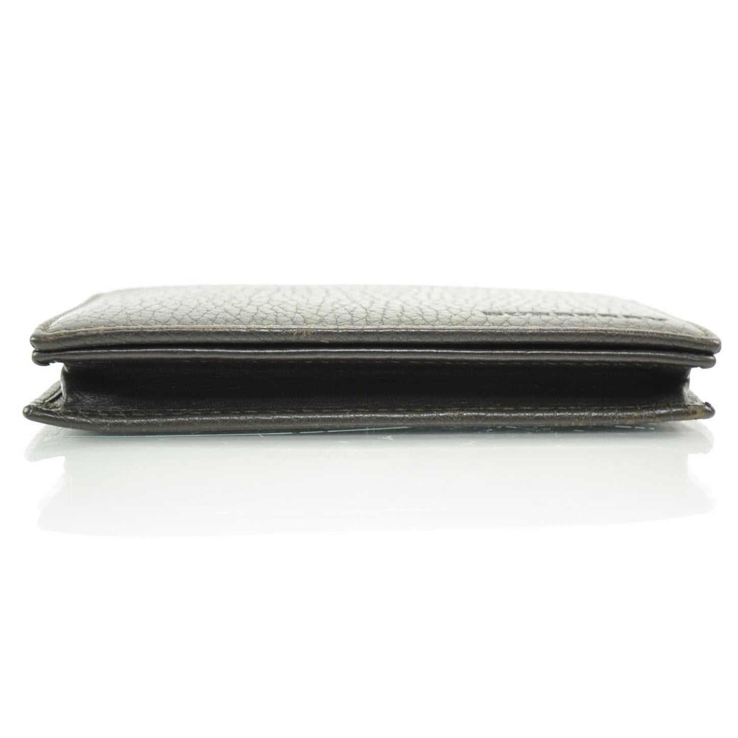 Leather Card Case Wallet Brown