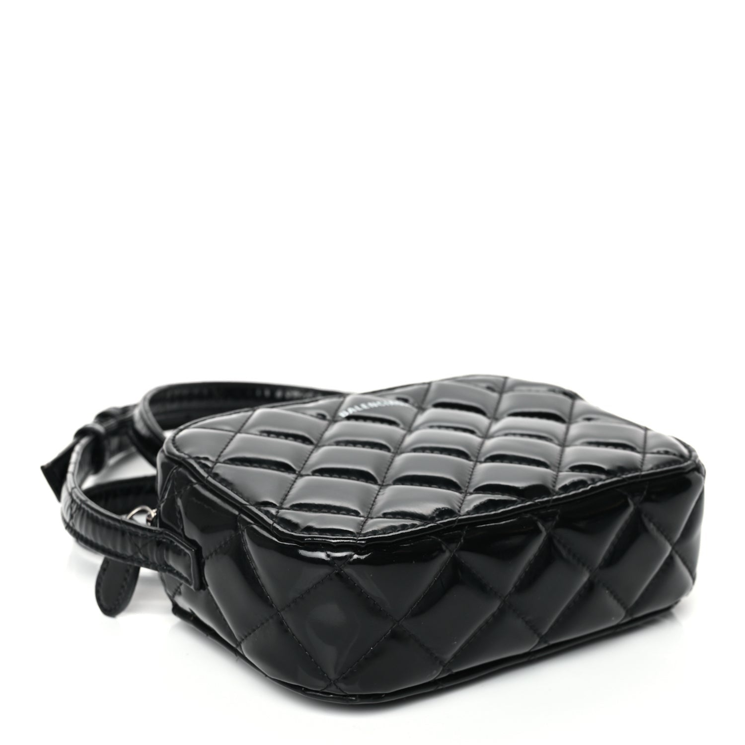 Balenciaga Patent Quilted XS Ville Camera Bag Black 3 of 9