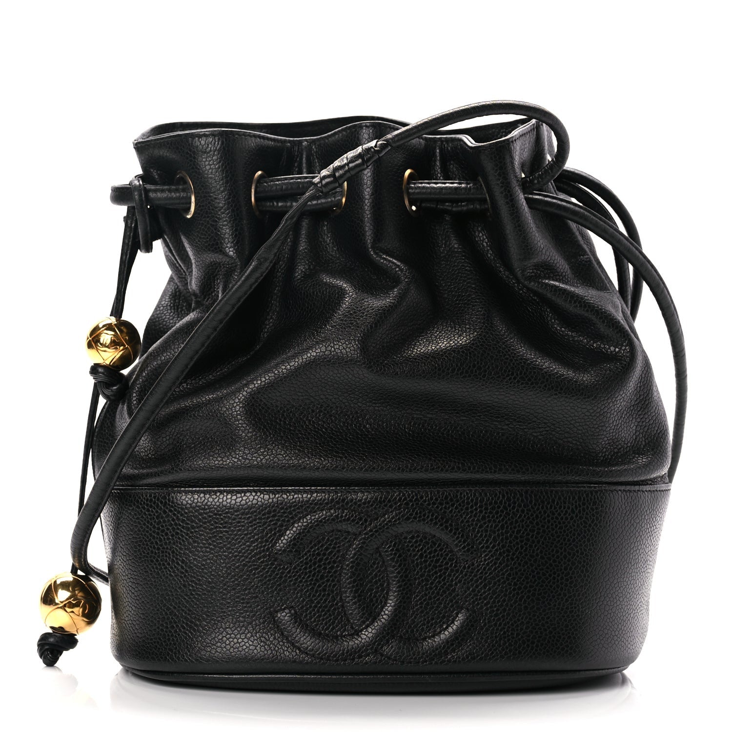 Chanel Caviar CC Drawstring Shoulder Bag Black 1 of 10
