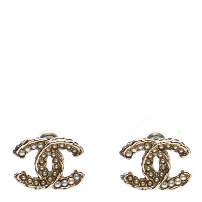 Chanel Pearl CC Earrings Gold 1 of 4