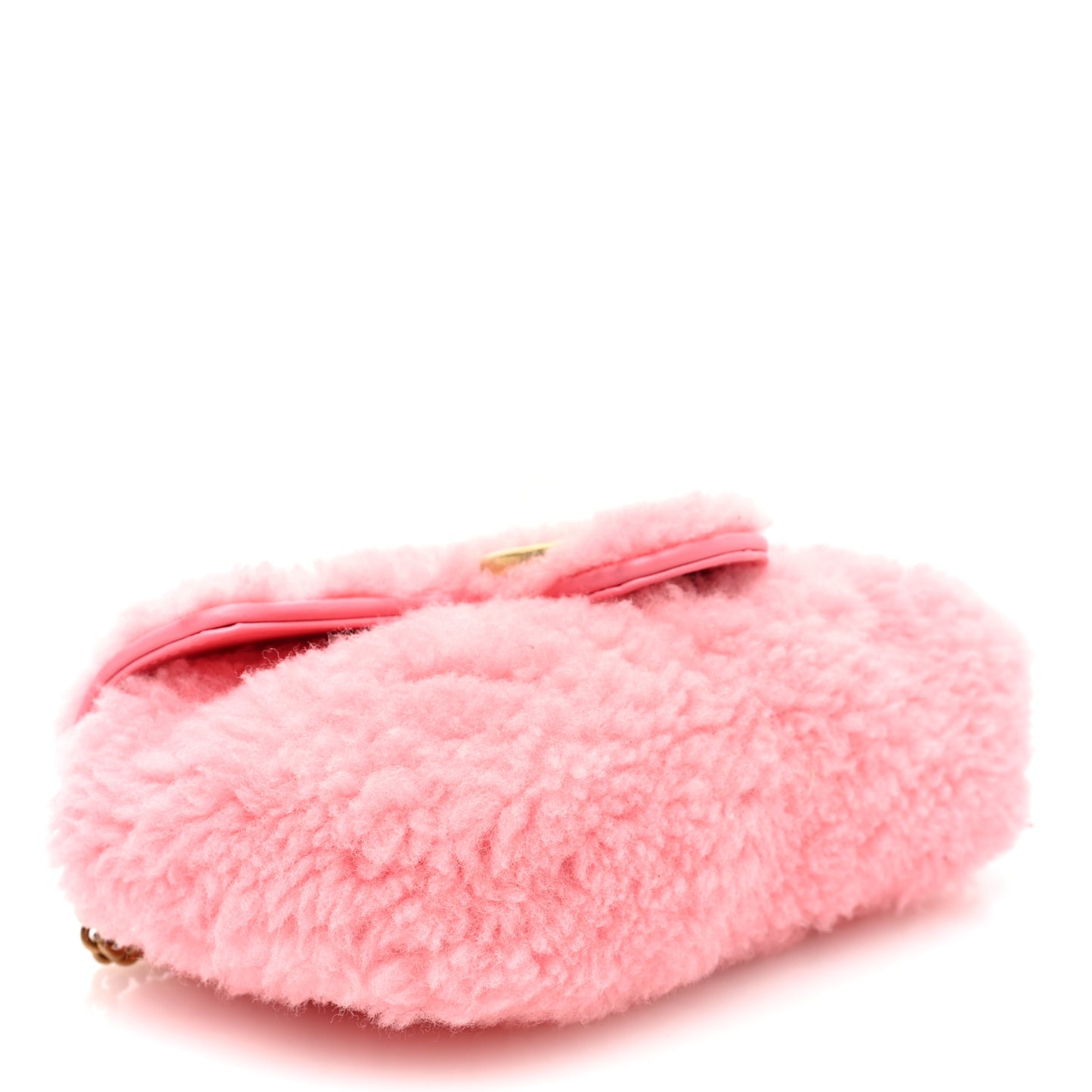 Shearling Matelasse Super Mini GG Marmont Shoulder Bag Lotus Pink