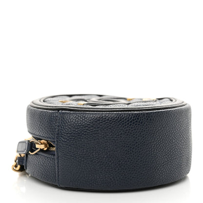 Chanel Caviar Quilted Round Filigree Crossbody Navy Black 4 of 7