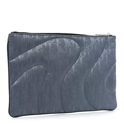 Christian Dior X ERL Technical Fabric Oblique Pouch Light Blue 3 of 9