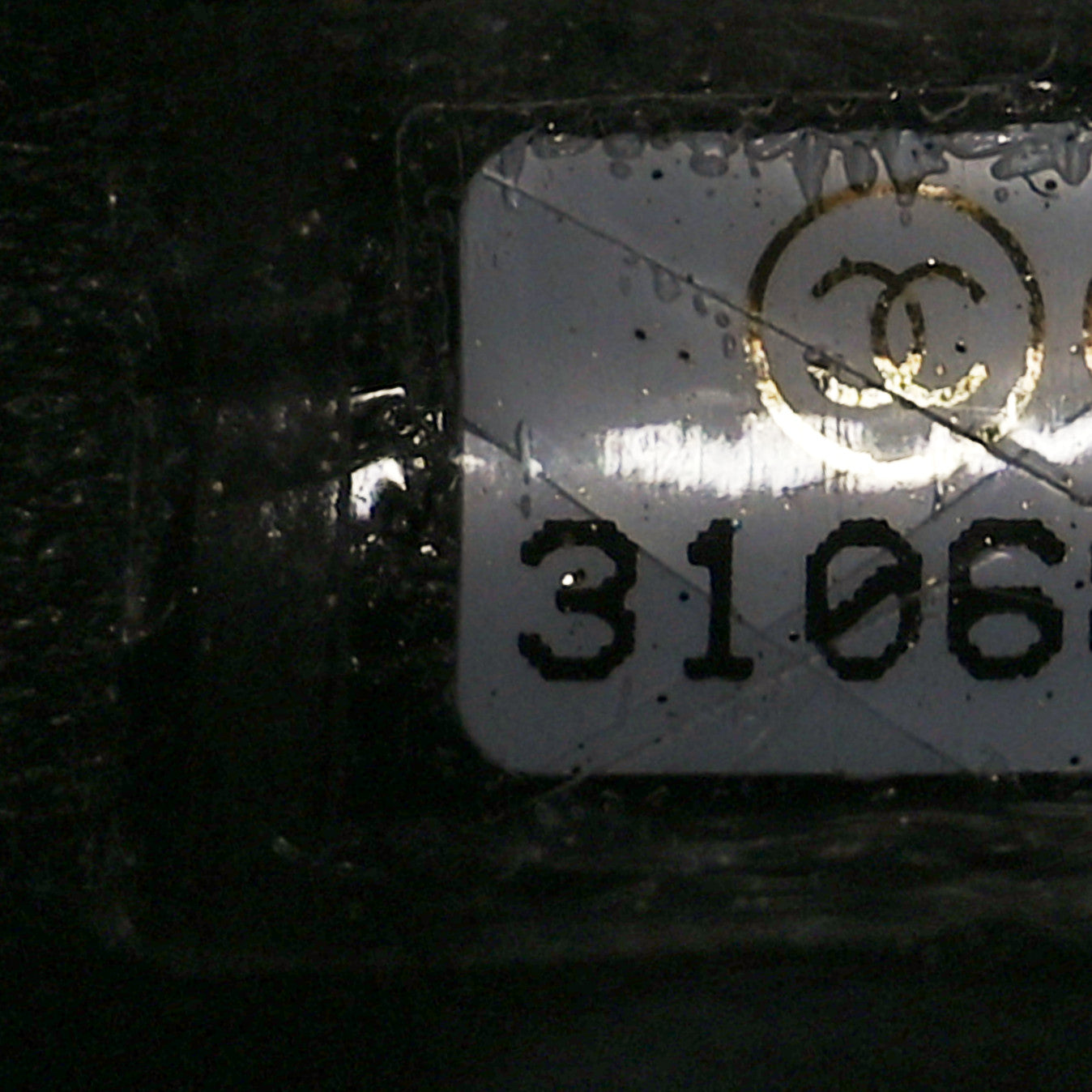 Shiny Lambskin Quilted Chain Is More Drawstring Bag Black