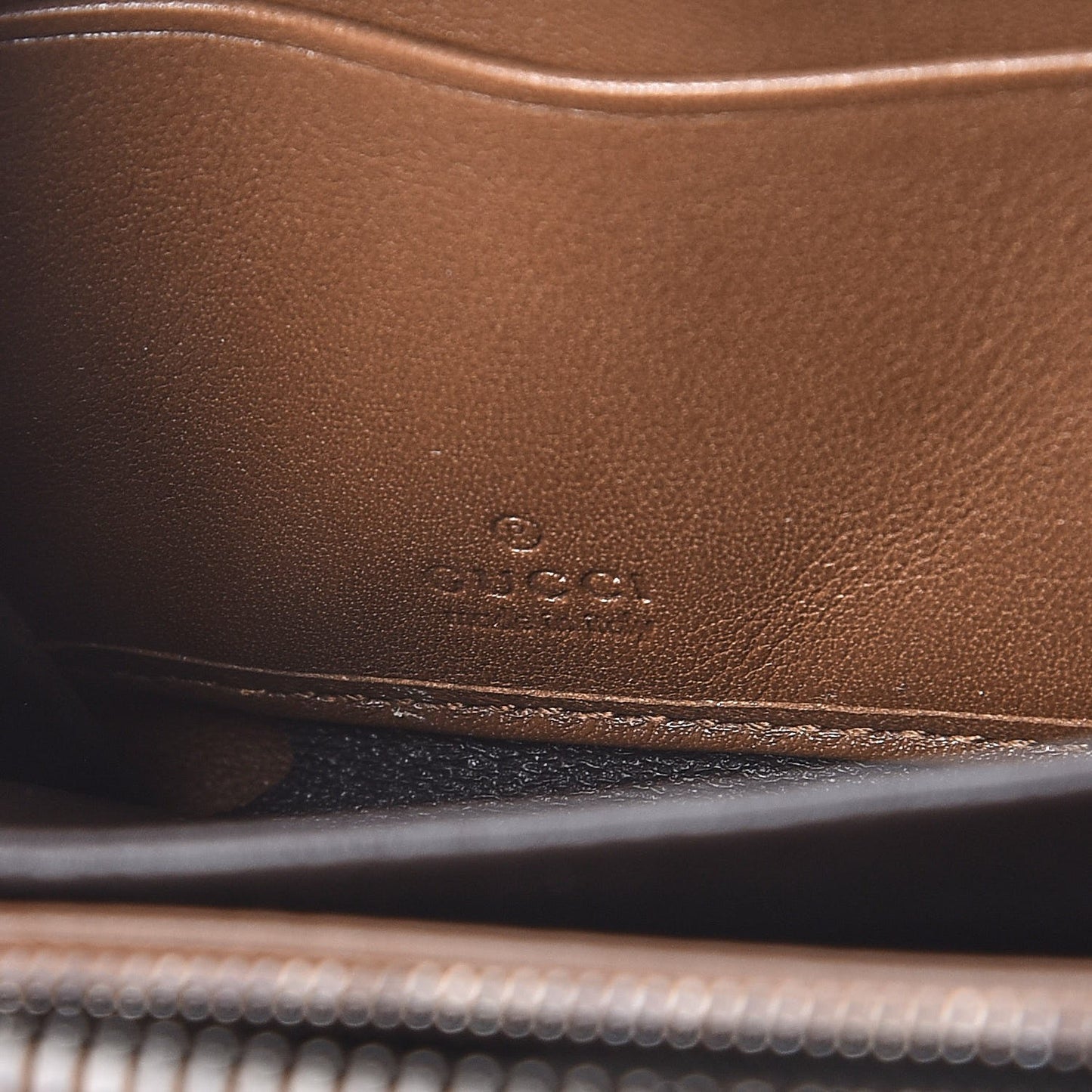 Python Microguccissima GG Zip Around Wallet Brown