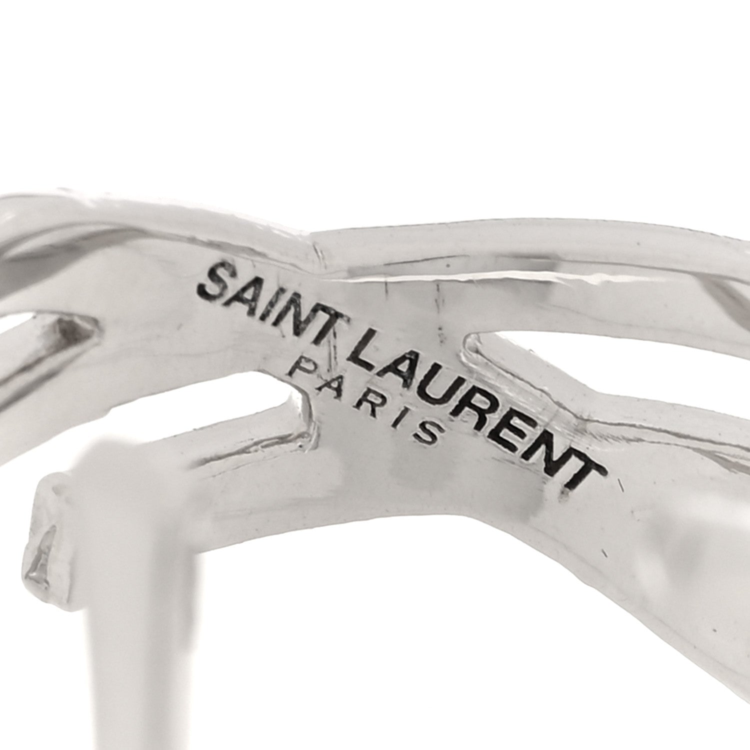 Saint Laurent Monogram Ring 49 5 Silver 4 of 4
