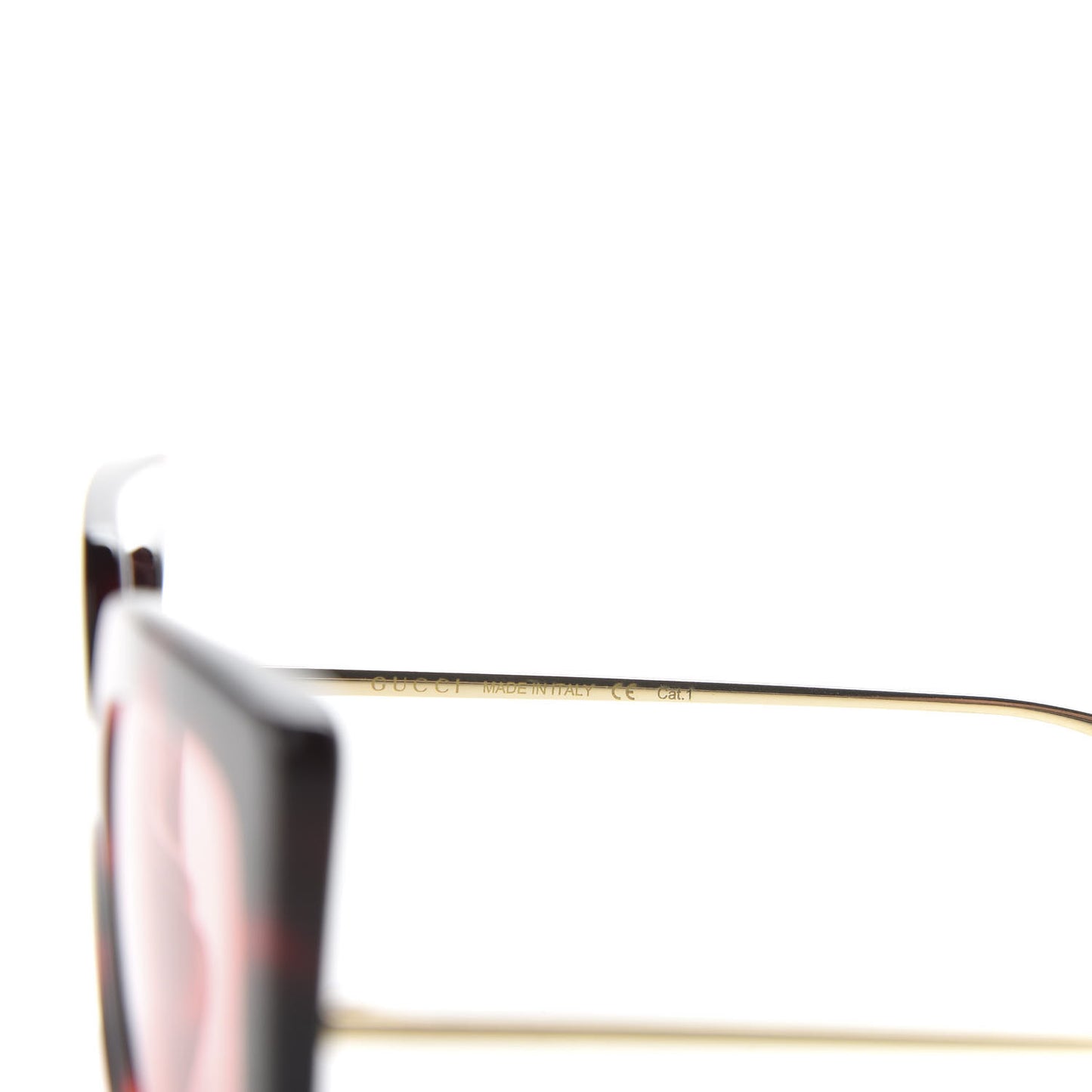 Acetate Oversize Square Frame GG0435S Sunglasses Red Havana