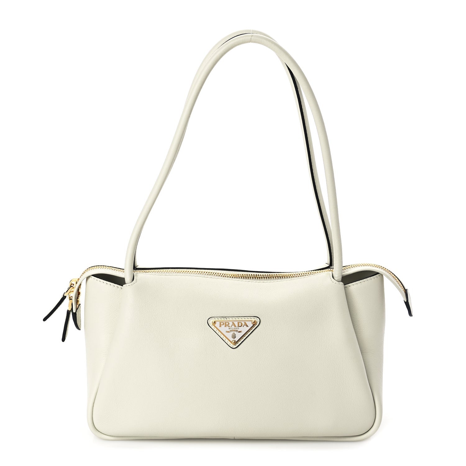 Prada Soft Calfskin Medium Darling Shoulder Bag White 1 of 8