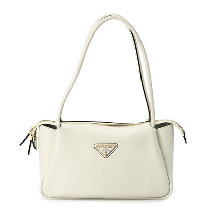 Prada Soft Calfskin Medium Darling Shoulder Bag White 1 of 8