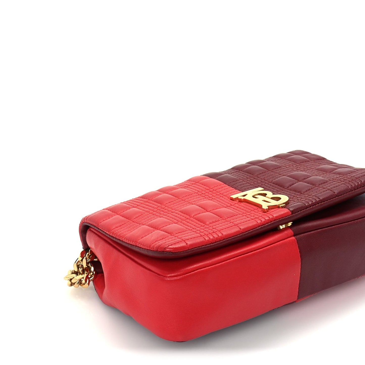 Lambskin Quilted Small Lola Bag Bright Red Dark Crimson