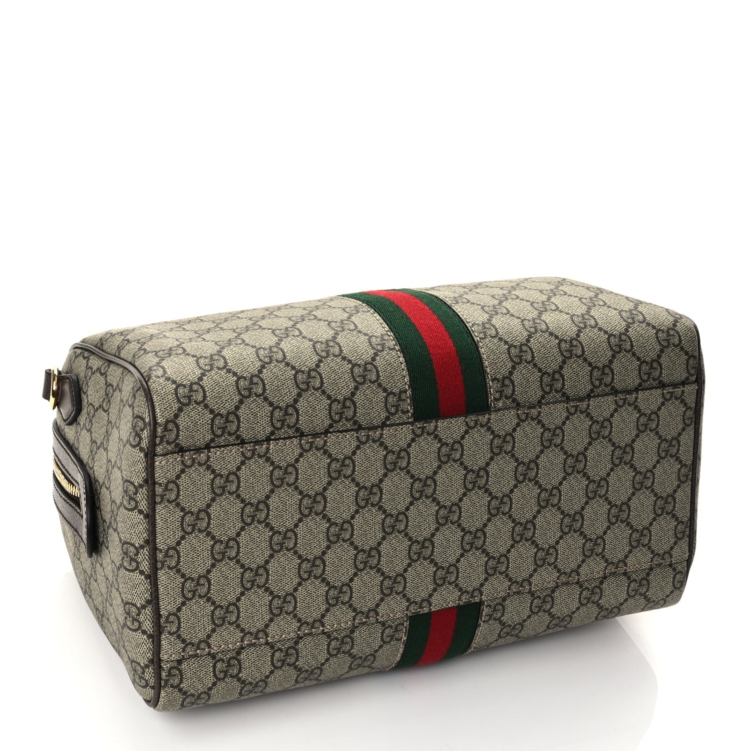 Gucci GG Supreme Monogram Web Large Ophidia Boston Bag Beige Ebony 3 of 9