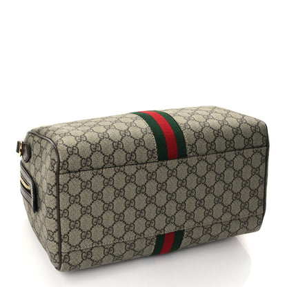 Gucci GG Supreme Monogram Web Large Ophidia Boston Bag Beige Ebony 3 of 9