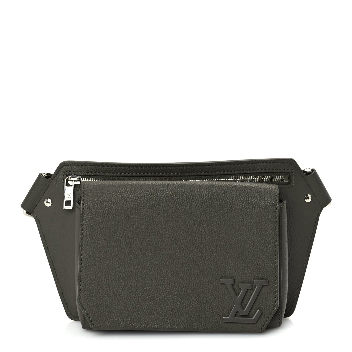 Grained Calfskin Aerogram Takeoff Sling  Khaki