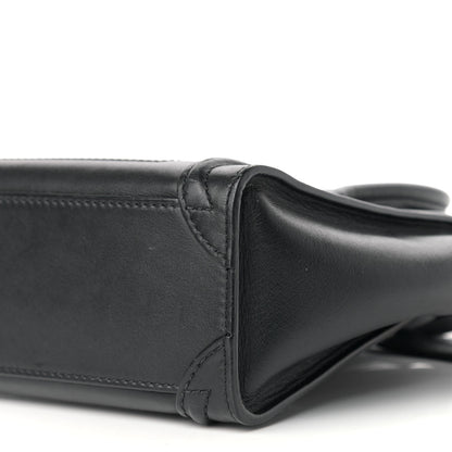 Celine Smooth Calfskin Nano Luggage Black 6 of 14