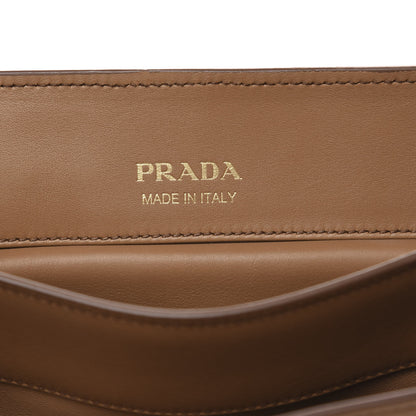 Prada City Calfskin Cahier Top Handle Bag Caramel 7 of 12